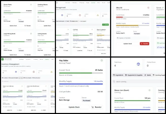 Chelsea, Highest Good Food, Adaptable Eco-models for Social Evolution, One Community Weekly Progress Update #664, Transition Kitchen software mockups, food inventory tracking system, sustainable food self-sufficiency tools, Highest Good Food initiative, open source kitchen management software, Figma UX design updates, inventory software workflow planning, sustainable food systems development, eco-model software design, One Community open source solutions