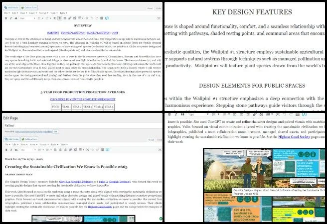 Pallavi, Highest Good Food, Regenerative Global-Sustainability Systems. One Community Weekly Progress Update #666, Aquapini and Walipini planting updates, Walipini 1 and Zenapini 1 greenhouse content, sustainable agriculture web development, regenerative food system documentation, eco-friendly image optimization, collaborative content integration, Highest Good Food initiative, One Community open source sustainability, regenerative living systems, regenerative global-sustainability design
