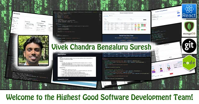 Vivek Chandra Bengaluru Suresh, One Community Volunteer, Highest Good collaboration, people making a difference, One Community Global, helping create global change, difference makers