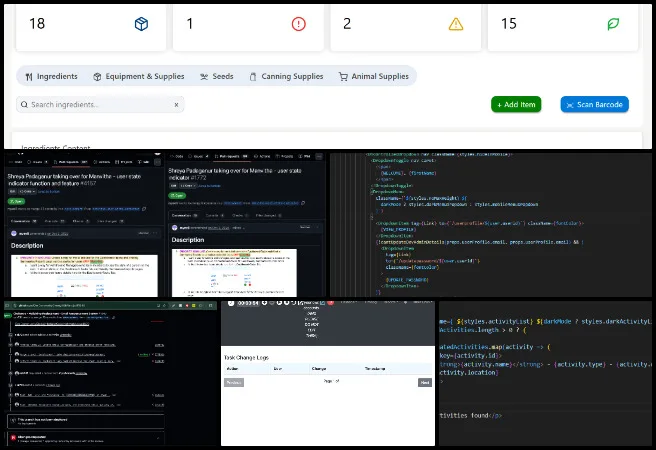 Code Crafters, Highest Good Network software, prototype solution engine for global challenges, One Community Weekly Progress Update #670, open-source sustainability platform, collaborative software development, backend and frontend system improvements, UI and dashboard enhancements, inventory management features, volunteer-driven technology, social impact software, global problem-solving tools