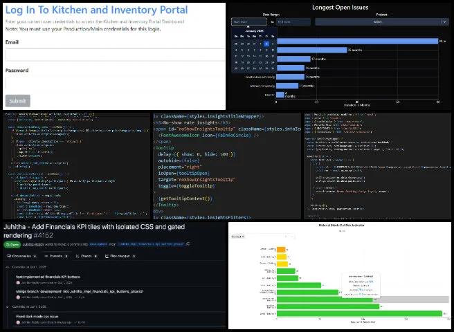 Code Crafters, Highest Good Network Software, World-Changing Ideas, One Community Weekly Progress Update #668, merge conflict resolution, pull request updates, dashboard UI improvements, dark mode support, frontend-backend integration, API development, unit testing, tooltip implementation, event page enhancements, project task tracking