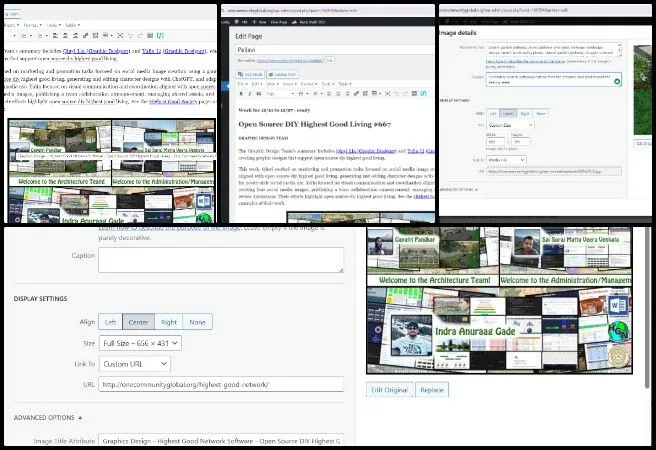 Pallavi, Highest Good Food, World-Changing Ideas, One Community Weekly Progress Update #668, Aquapini and Walipini planting and harvesting updates, Walipini 1 greenhouse content integration, Zenapini 1 sustainable design details, regenerative food system web development, sustainable agriculture documentation, eco-friendly image preparation, Highest Good Food initiative, open source sustainability project, collaborative content refinement, regenerative living and world-changing ideas