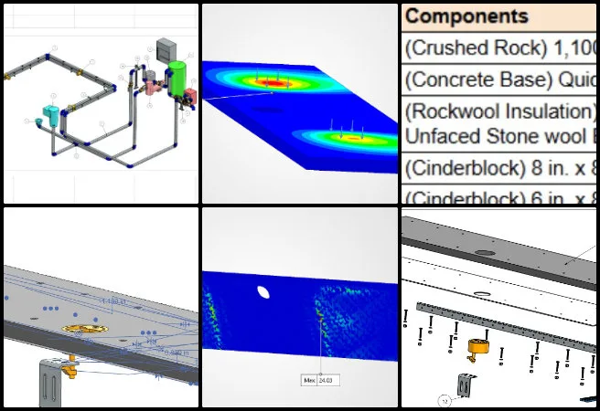Bevan, Duplicable City Center, Stewarding Our Shared Planet, One Community Weekly Progress Update #675, structural FEA model, long composite panel design, rHDPE sheet panel, aluminum sheet backing, aluminum flathead screws corrosion resistance, panel fastening system with screws nuts washers, DIY panel assembly instructions, aluminum joist attachment system, bill of materials cost estimate, finite element analysis for structural panels