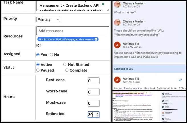 Chelsea, Highest Good Food, Comprehensive and Sustainable Global Reinvention, One Community Weekly Progress Update #672, developer onboarding, task coordination, blocker resolution, role clarification, workflow management, code visibility, cross-team communication, technical issue resolution, project oversight, open-source collaboration
