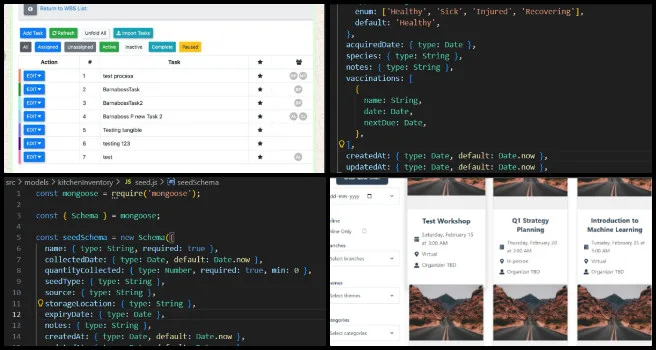 Highest Good Network Software, Stewarding Our Shared Planet, One Community Weekly Progress Update #675, Kitchen inventory management, backend API development, database models for farm entities, API controllers and routers, Git push troubleshooting, branch synchronization issues, UI button alignment fix, CSS module updates, community portal search filter, frontend layout consistency 