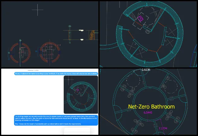 Highest Good Network, Reinventing the Sustainability Industry, One Community Weekly Progress Update 673, ADA compliant construction documents, Earthbag Village 3 dome cluster, ADA shower design updates, ADA restroom compliance review, interior design accessibility planning, inclusive building documentation, construction drawing coordination, accessibility code verification, sustainable community design, reinventing the sustainability industry