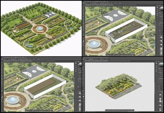 Shivangi Varma, Highest Good Food, Stewarding Our Shared Planet, One Community Weekly Progress Update #675, Differences diagram, Open Source Hub graphics, Aquapini Walipini Zenipini features, axonometric views, graphic production, design revisions, visual documentation