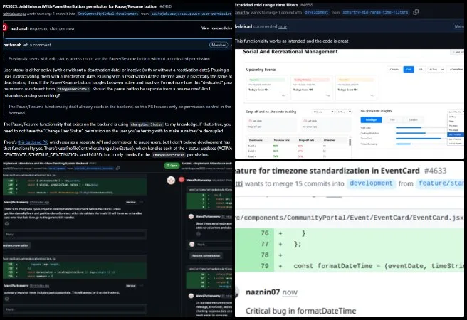Highest Good Network Software, Component Development for Sustainable Evolution, One Community Weekly Progress Update #679, pull request, PR review, PR review team, software team, software development, Highest Good Network, Highest Good society, One Community, MERN Stack, software engineering, MongoDB, React.js, Node.js, Express.js, open source software