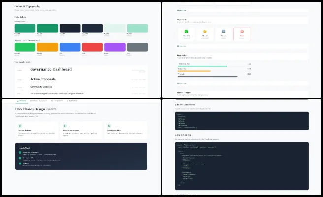 Highest Good Society, Component Development for Sustainable Evolution , One Community Weekly Progress Update #679, governance platform proposal design, decision-making workflow wireframes, consensus voting interface design, proposal lifecycle states UI, governance proposal detail views, community voting system UX, policy and finance proposal review screens, status indicators and timelines UI, governance dashboard interface, scalable governance system design