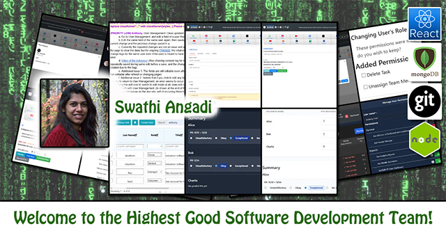 One Community Welcomes Swathi Angadi to the Software Team!