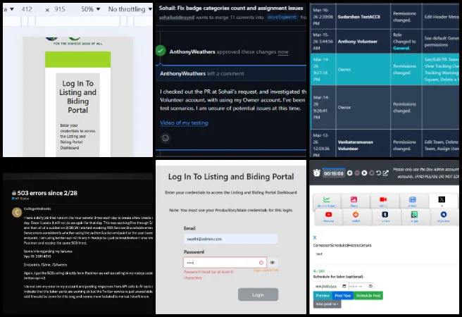 Team Skye, Highest Good Network Software, Global Sustainability Implementation, One Community Weekly Progress #680, pull request updates and reviews, warning tracker reordering, permission tracking synchronization, LB Dashboard login enhancements, real-time form validation, Caps Lock detection login, loading indicator UX, dark mode implementation, X post scheduling workflow, social media post composer integration