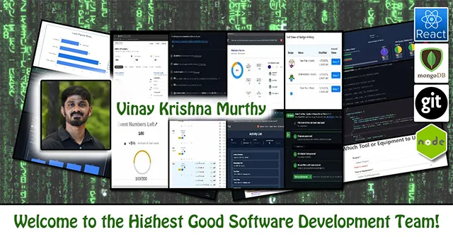 Vinay Krishna Murthy, One Community Volunteer, Highest Good collaboration, people making a difference, One Community Global, helping create global change, difference makers