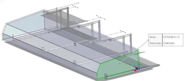 greenhouse surface area a4, left side area calculation, solar radiation heat gain, heat gain surface a4, greenhouse solar exposure, solar insolation a4, climate battery left side, greenhouse energy analysis, solar power side a4, greenhouse roof design