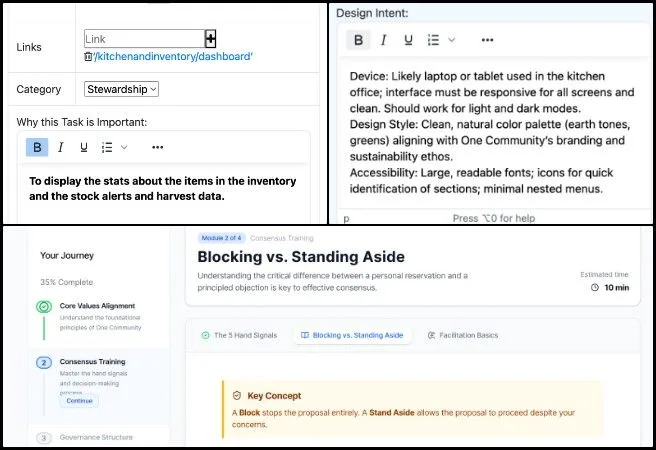 Chelsea - Highest Good Food - Eco-tipping Point Creation - One Community Weekly Progress Update #681 Chelsea, Highest Good Food, Eco-tipping Point Creation, One Community Weekly Progress Update #681, Transition Food Self-sufficiency, Food Inventory Tracking Software, Project Management, Governance Collaboration, Software Documentation, Task Completion