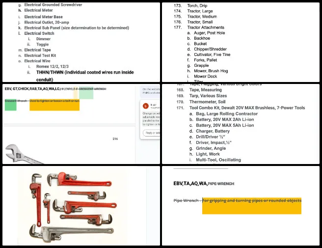 Core Team Bear, Highest Good Food, Maximizing Sustainable Living Access, One Community Weekly Progress Update #683, Tool Inventory Standardization, Master Tools Equipment Materials List, Metal Shop, Wood Shop, Automotive Shop, General Storage Inventory, TEMS documentation, wrench classification correction, inventory validation