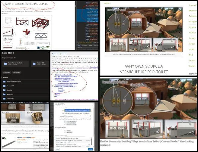 Rajeshwari, Highest Good Food, A Complete Sustainability Strategy, One Community Weekly Progress Update #684, Vermiculture Eco-Toilet Web Design, blog #683 completion, SEO optimization strategies, image metadata updates, layout and header refinement, link validation and webpage presentation improvements