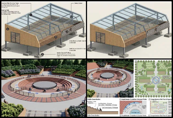 Shivangi, Highest Good Food, Maximizing Sustainable Living Access, One Community Weekly Progress Update #683, Open Source Hub Graphics Development, greenhouse typologies Aquapini Walipini Zenipini, structural diagrams, legend updates, ADA access graphics, visual design refinement, sustainability infrastructure visuals