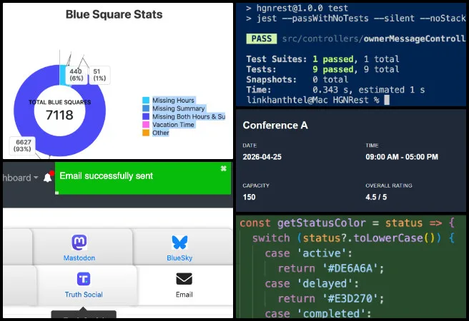 Team Alpha, Highest Good Network Software, Establishing the Global Eco-renaissance , One Community Weekly Progress Update #689, open source project development, sustainable software solutions, student evaluation system backend, pull request code review, React component UI updates, dark mode interface design, booking system payment logic, merge conflict resolution, software development team collaboration
