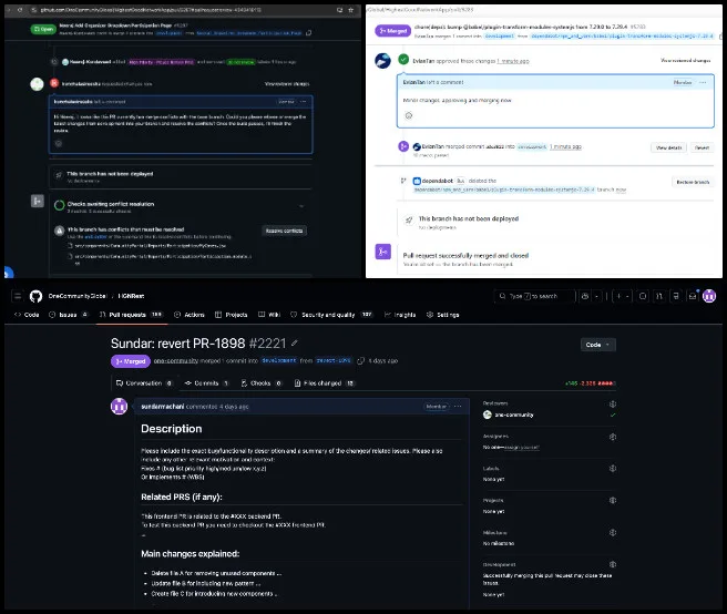 PR Review Team, Highest Good Network Software, Sustainable Human Support Webs, One Community Weekly Progress Update, 688, pull request, PR review, PR review team, software team, software development, Highest Good Network, Highest Good society, One Community, MERN Stack, software engineering, MongoDB, React.js, Node.js, Express.js, open source software 