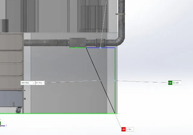 spatial integration, cad measurements, clearance dimensions, duct placement, exhaust stack positioning, composting drawer access, ventilation layout, structural compatibility, eco-toilet module, maintenance clearance