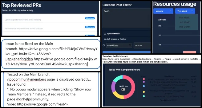 Core Team, Highest Good Network, Establishing the Global Eco-renaissance, One Community Weekly Progress Update #689, HGN Software Development, Main branch PR testing and dark mode issue reporting