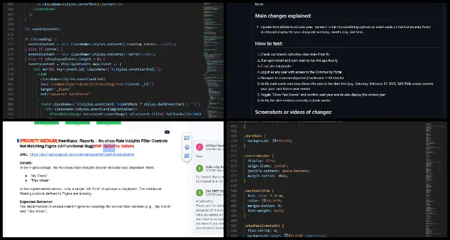 Team Code Crafters, Sustainable Human Support Webs, Highest Good Network Software, One Community Weekly Progress Update #688, No-show Rate Insights, Reports page UI bug fix, Figma design alignment, dropdown filter implementation, participation reports page, My Event filter, This Week filter, UI consistency updates, functional bug analysis, pioneering sustainable human support webs
