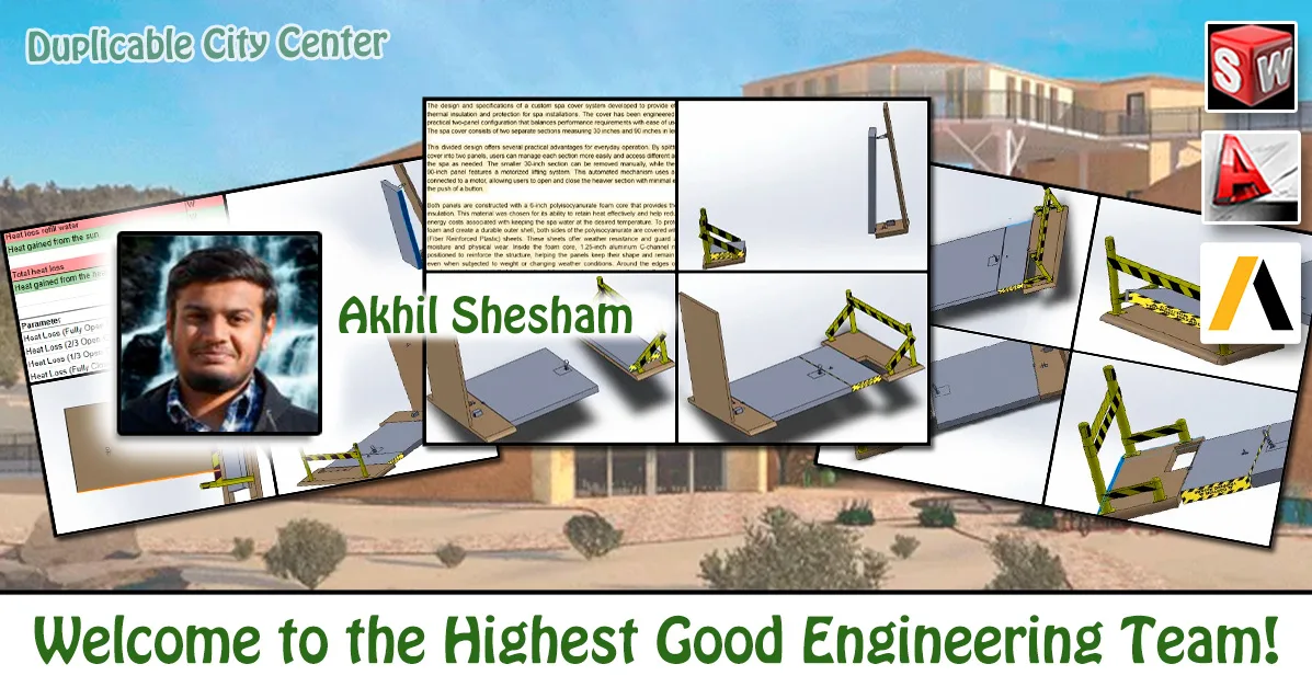 Akhil Shesham, Mechanical and Aerospace Systems Engineer, One Community