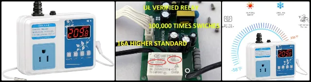 digital temperature controller, plug and play thermostat, vermiculture temperature control, dual relay thermostat, heating cooling controller, compost temperature monitor, affordable temperature controller, 10a thermostat switch, lcd temperature controller, home temperature regulator