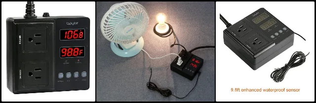 high power temperature controller, dual relay thermostat, industrial temperature control, 1650w thermostat controller, wide range temperature device, compressor delay thermostat, heating cooling regulator, precise temperature controller, vermiculture system control, programmable thermostat device
