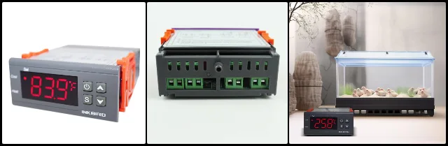 inkbird itc 1000 controller, budget temperature controller, dual relay thermostat device, manual wiring thermostat, compost temperature regulator, programmable temperature controller, heating cooling control unit, basic thermostat system, vermiculture monitoring device, digital temperature regulator
