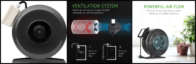 SunStream 8 Inch Inline Duct Fan sunstream inline duct fan, 8 inch ventilation fan, quiet airflow fan, hydroponic exhaust fan, ceramic coated inline fan, compost ventilation system, maintenance free duct fan, grow tent cooling fan, high airflow inline fan, durable ventilation fan