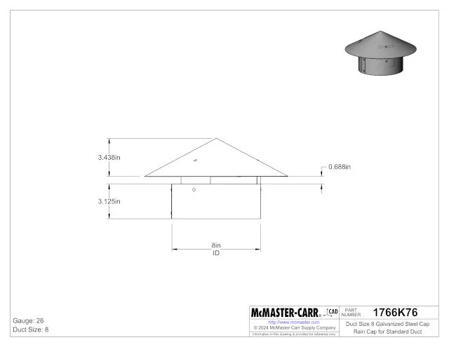 rain cap, exhaust cap, duct cap, weather protection, duct opening, rain guard, debris prevention, corrosion protection, exhaust protection, ventilation cap