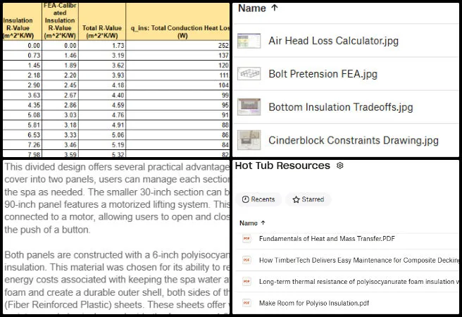 Shivarama, Duplicable City Center, Transforming the Global Sustainability Discussion, One Community Weekly Progress Update #693, finite element analysis, FEA, spa cover design, heat loss analysis, thermal performance, engineering analysis, structural analysis, heat transfer calculations, technical report writing, product design evaluation