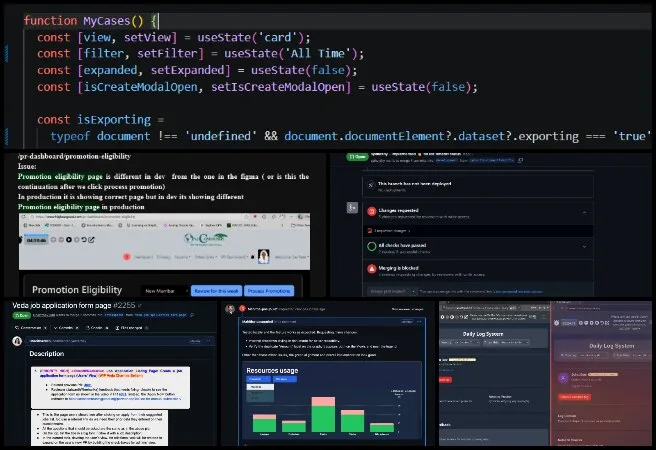 lucky star team, one community weekly progress #692, highest good network software, active eco-reinvention of our world, job posting and application workflows, merge conflict resolution, pull request fixes, sonarqube blocker fixes, frontend and backend development, kitchen inventory feature, email validation improvements, UI and UX enhancements