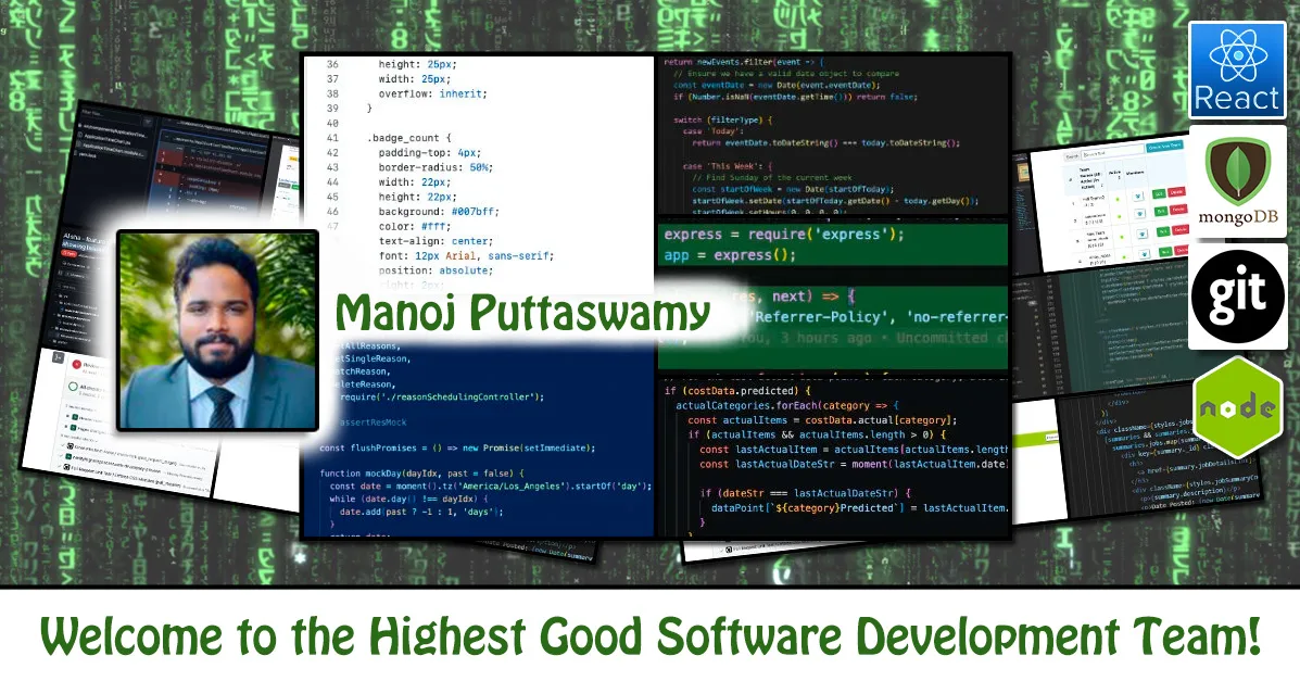 Manoj Puttaswamy, Software Development Engineer, One Community