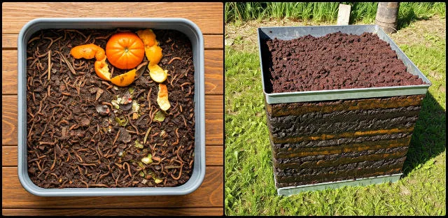 internal heat generation, microbial activity, compost ratio, organic waste, carbon nitrogen balance, winter composting, layered bedding, heat retention, vermiculture system, compost warmth