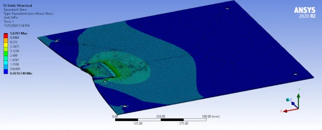 von mises stress redesign, reduced stress 3mpa, fea stress improvement, reinforced slider stress, material fatigue reduction, equivalent stress redesign, ansys stress redesign, steel durability analysis, fea stress reduction, structural stress improvement
