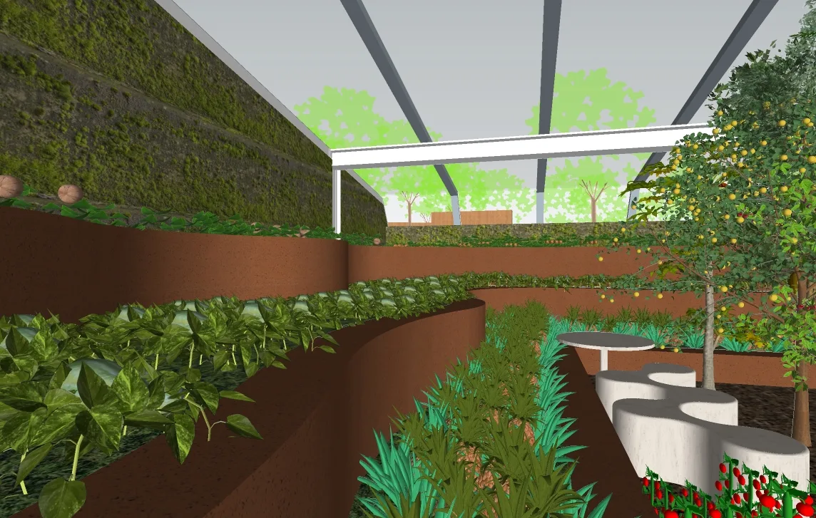 Graded terrace landscape design