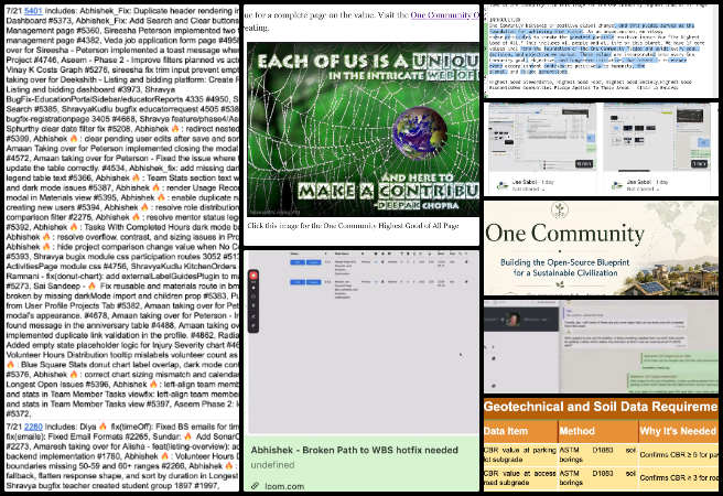 Core Team, Highest Good Society, Demonstrating Eco-Civilization Design and Implementation, One Community Weekly Progress Update #697