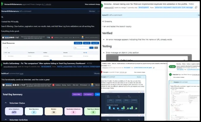 Highest Good Network Software, Global Game-changing Collaboratives, One Community Weekly Progress Update #694, pull request, PR review, PR review team, software team, software development, Highest Good Network, Highest Good society, One Community, MERN Stack, software engineering, MongoDB, React.js, Node.js, Express.js, open source software