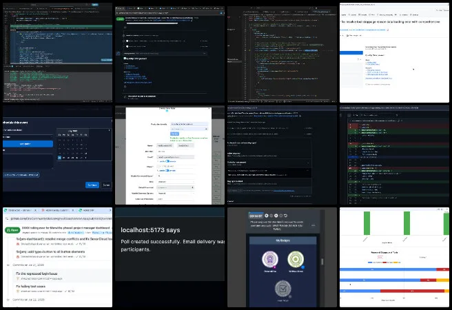 Team Dev Dynasty, Highest Good Network Software, Eco-civilization Design and Implementation, One Community Weekly Progress Update #697, BM Dashboard analytics, SonarQube code quality, dark mode accessibility, Event Reschedule feature, User Management improvements, Community Portal Participation, predictive utilization analysis, material usage cost correlation, merge conflict resolution, React performance optimization