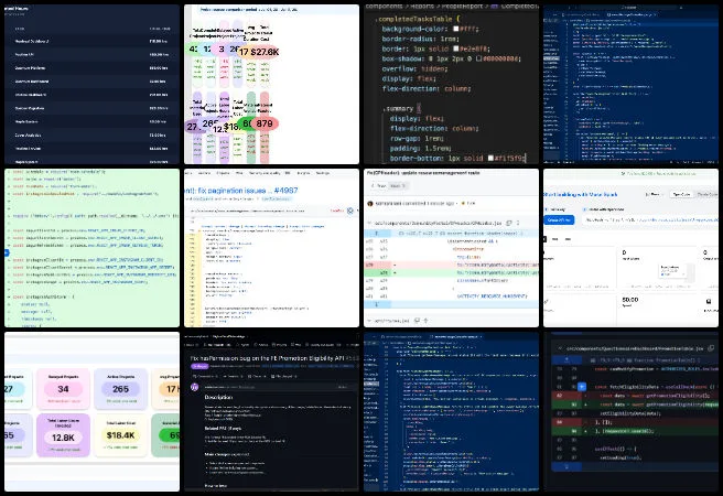 Team Alpha, Highest Good Network Software, Eco-civilization Design and Implementation, One Community Weekly #697, Weekly Project Summary dashboard, react-table pagination, Instagram auto-poster, Meta Developer integration, dark mode UI, Issues Breakdown analytics, Community Portal routing, Purchase Request workflow, merge conflict resolution, React frontend development