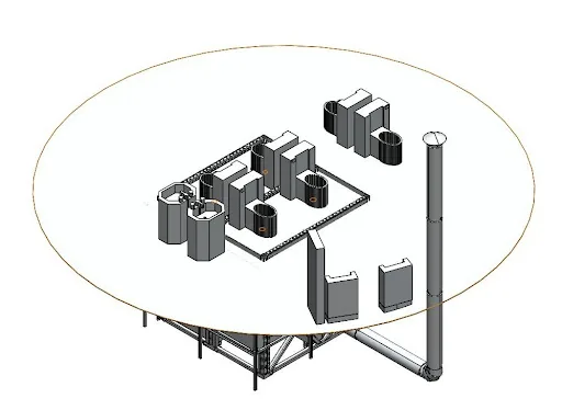 vermiculture chamber, vermiculture toilets, composting toilet system, underground chamber, sustainable sanitation, eco-toilet design, waste processing, chamber placement, toilet infrastructure, organic waste management