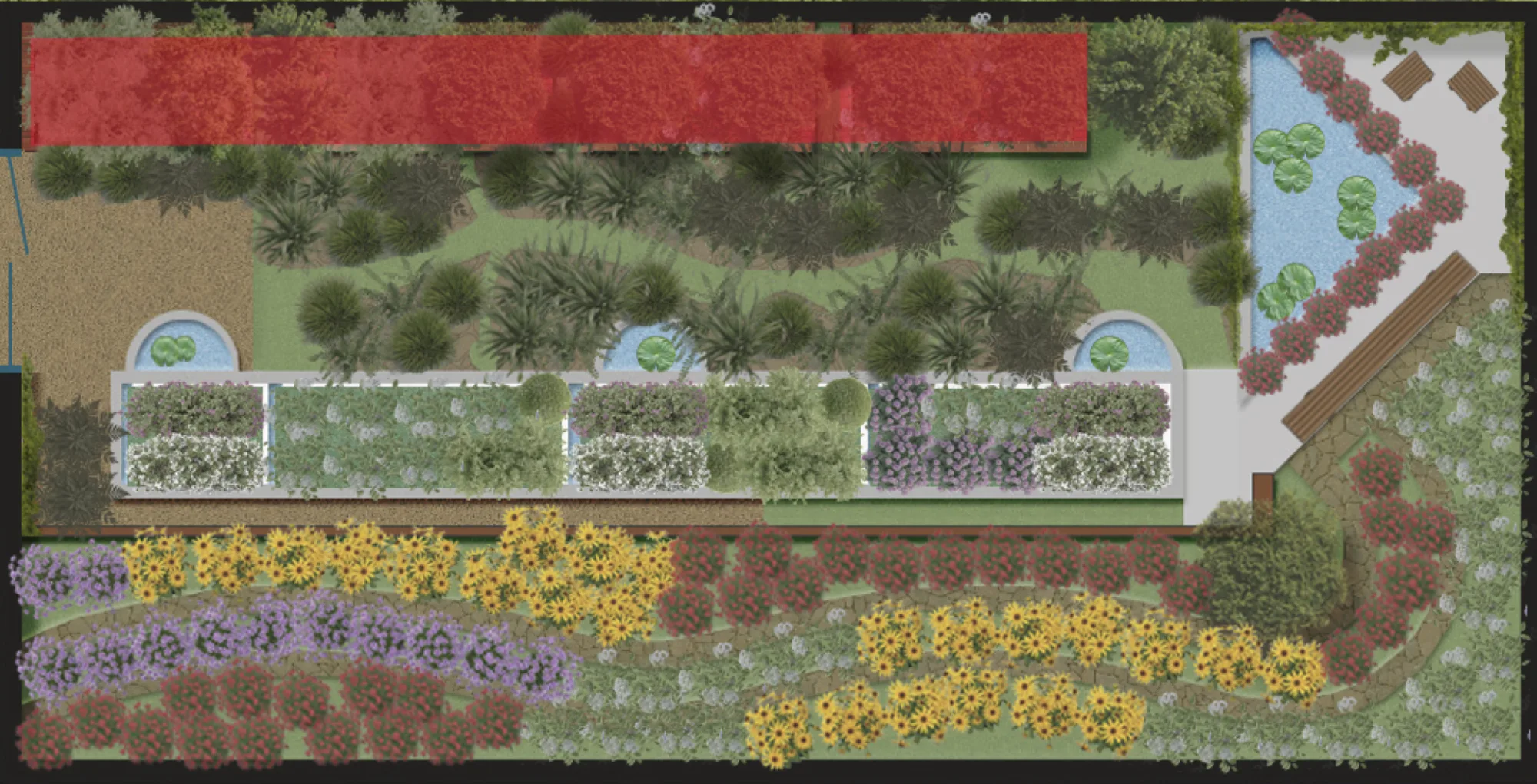 Media beds aquaponics landscape design plan