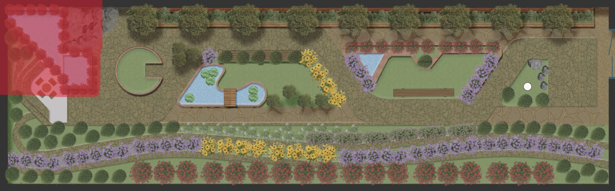 Pond plants landscape design plan