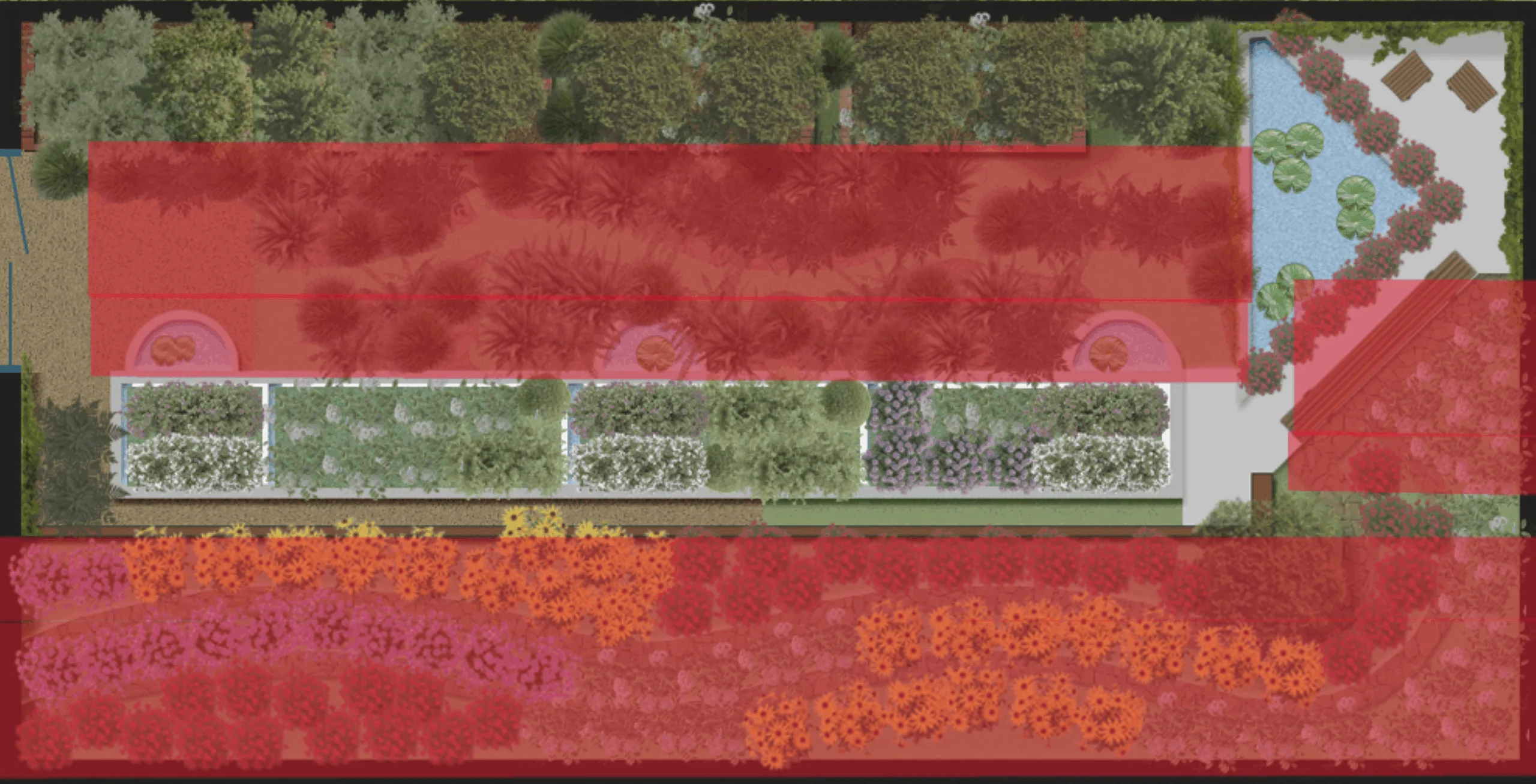 Slope middlestory and ground plantings landscape plan