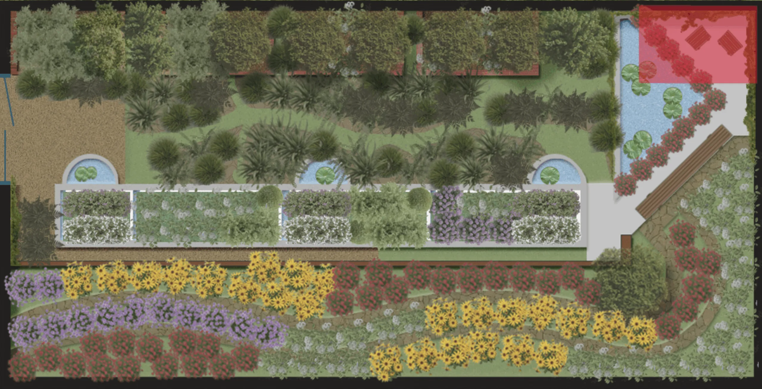 Corner plantings landscape design plan
