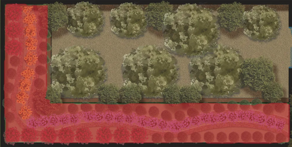 South and west slope plantings landscape plan