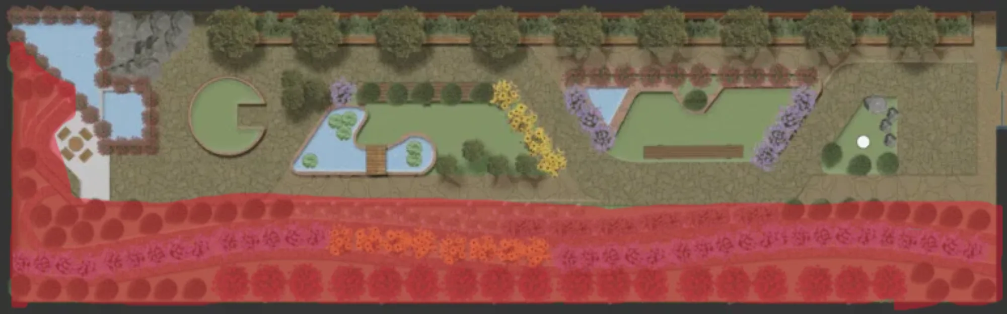 South and west slope planting landscape design pla