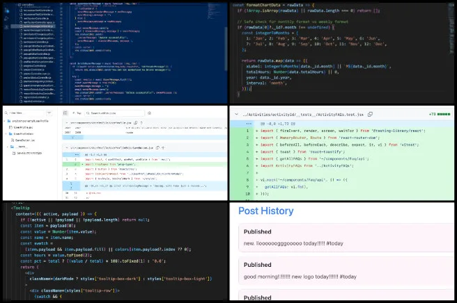 Team Alpha, Highest Good Network, Creating a Sustainable Luxury Living Experience, One Community Weekly Progress Update #701, pull request code review, team management duties, weekly summary compilation, local testing verification, Alpha team coordination, YouTube auto poster frontend, D3.js to Recharts migration, dark mode styling updates, announcements page interface, video details UI, Instagram publishing feature, Meta access token handling, backend route registration, CORS configuration fix, media upload verification, volunteer trends line chart, x-axis label spacing, chart rendering optimization, empty state error handling, light and dark mode charts, activity FAQ dark mode, accordion and search testing, contact email clipboard feature, CSS module styling, success and error notifications, volunteer time modal scrolling, SaveButton implementation, scroll position preservation, regression testing, ESLint and production build validation